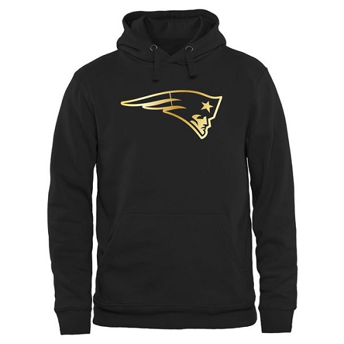 NFL Men's New England Patriots Pro Line Black Gold Collection Pullover Hoodie